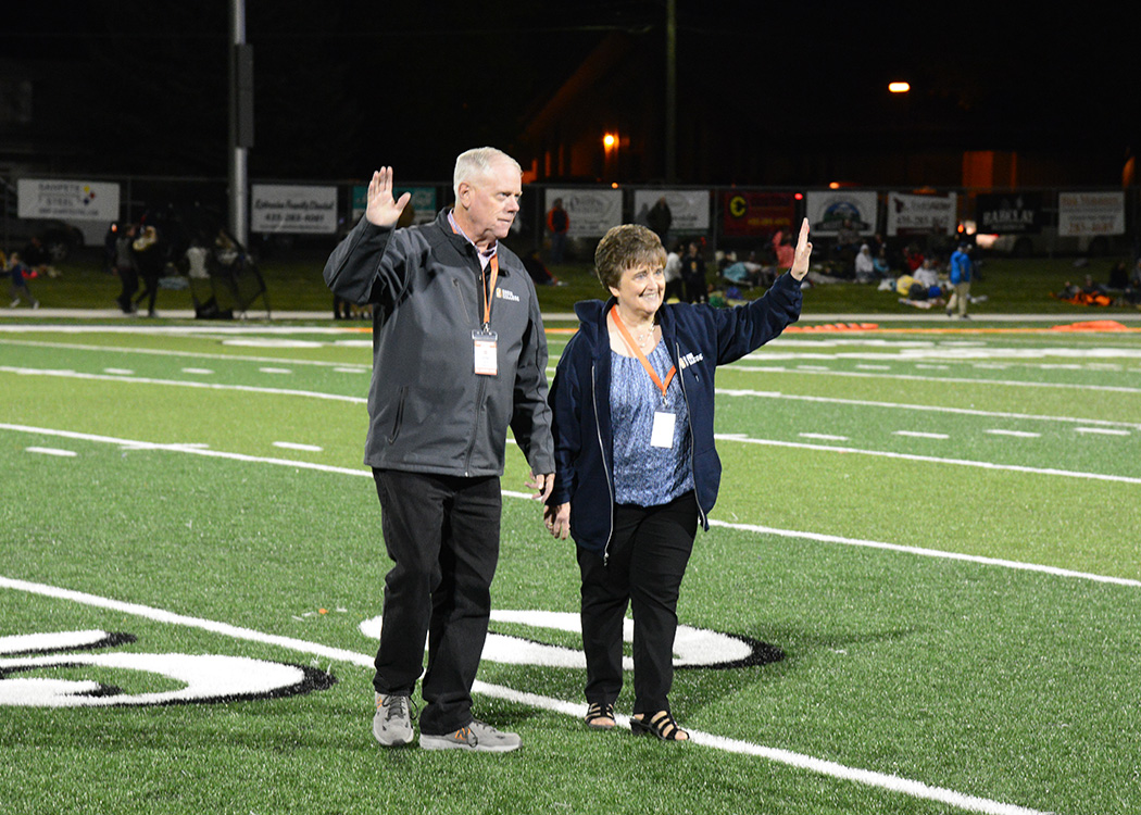 Distinguished Alumni Presented at Half Time