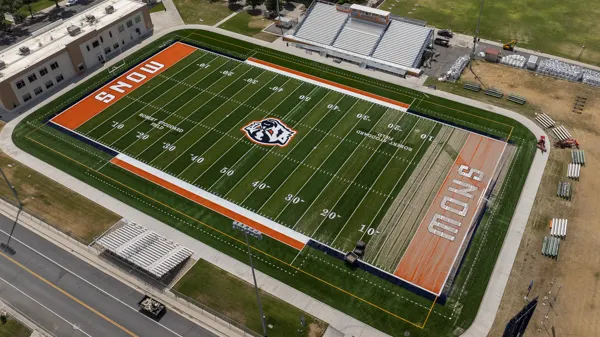 New turf being installed on Robert Stoddard field